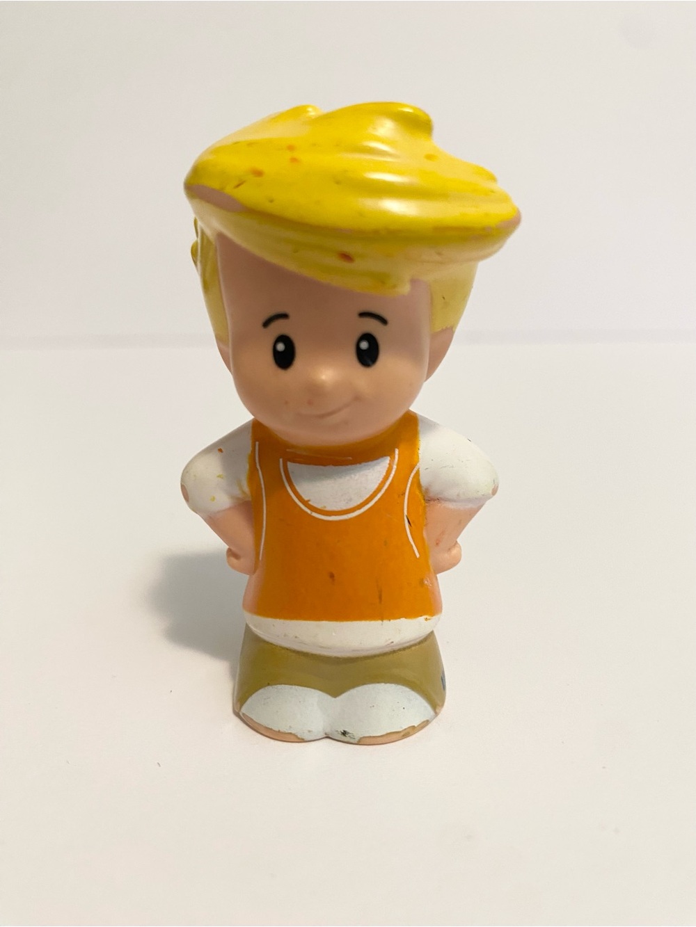 Little People Blonde Hair Boy Orange Shirt Dollhouse Skinny Fisher Price 4/$20 🛑